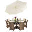 Harpenden 8 - Person Wicker Patio Dining Set with Round Table , Cushions Included