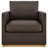 Bobbi Genuine Leather Swivel Armchair-125493123