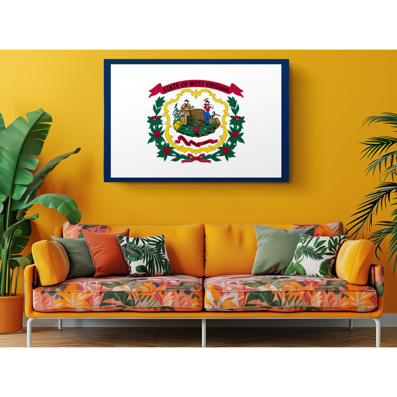 West Virginia State Flag USA Flags - Photographie sur toile tendue, L 36 po x H 24 po