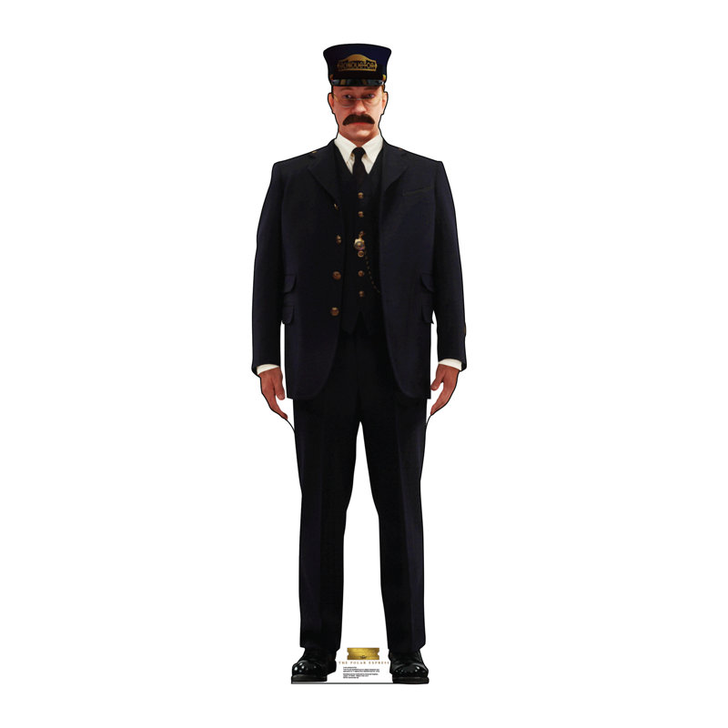 72'' Life-Size Polar Express Conductor Cardboard Stand-Up