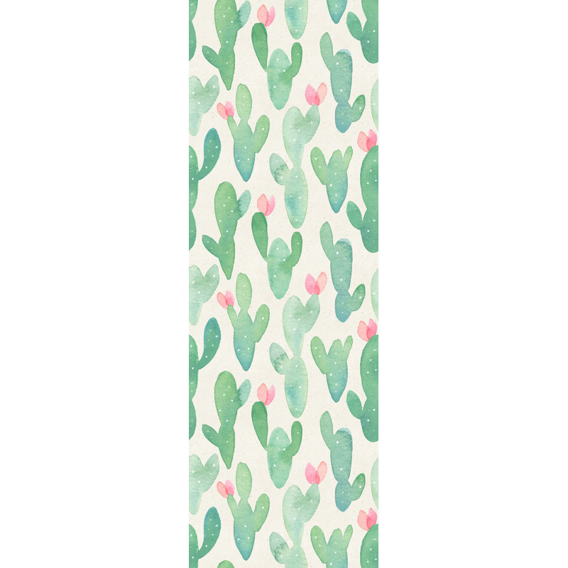 Rouleau de papier peint adhésif à motif de fleurs de cactus Theodore L 8,33 pi x l 25 po Theodore