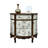 Hand-Painted Half-Moon Entryway Accent Cabinet