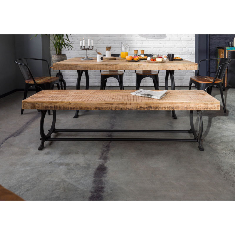 Solid Wood Bench, H45 x W200 x D40cm