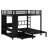 Metal Bunk Bed With Wardrobe, Trundle, Foldable Desk, Ladders-2006420634