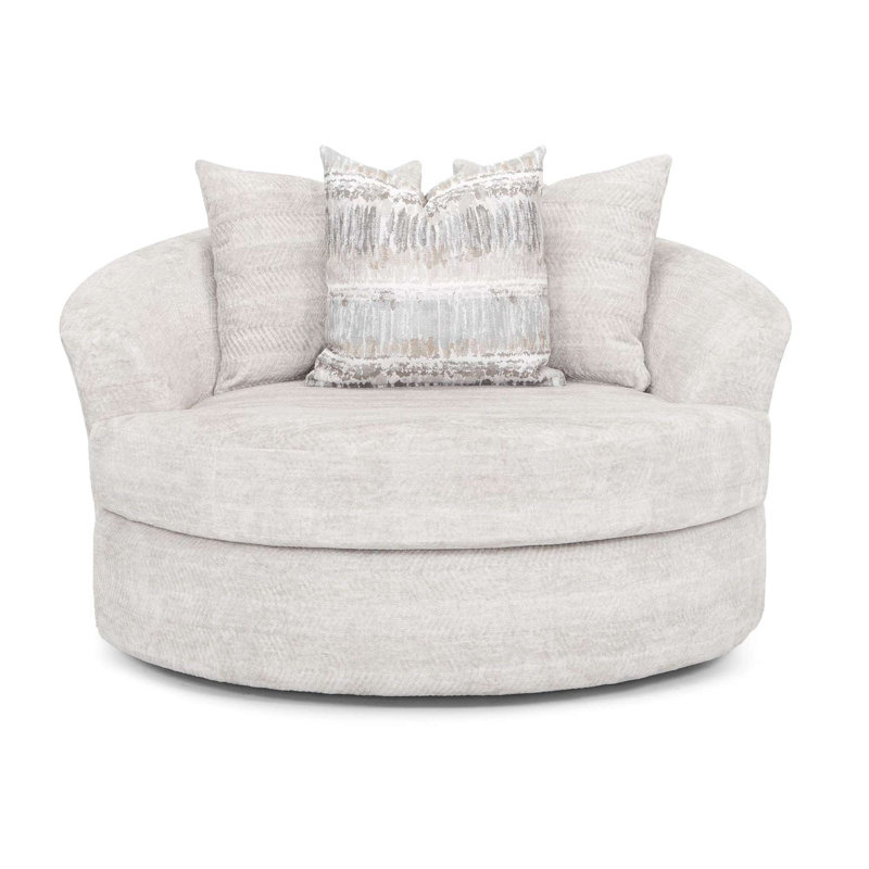 Fauteuil demi-tonneau pivotant en polyester 58 po Tovey