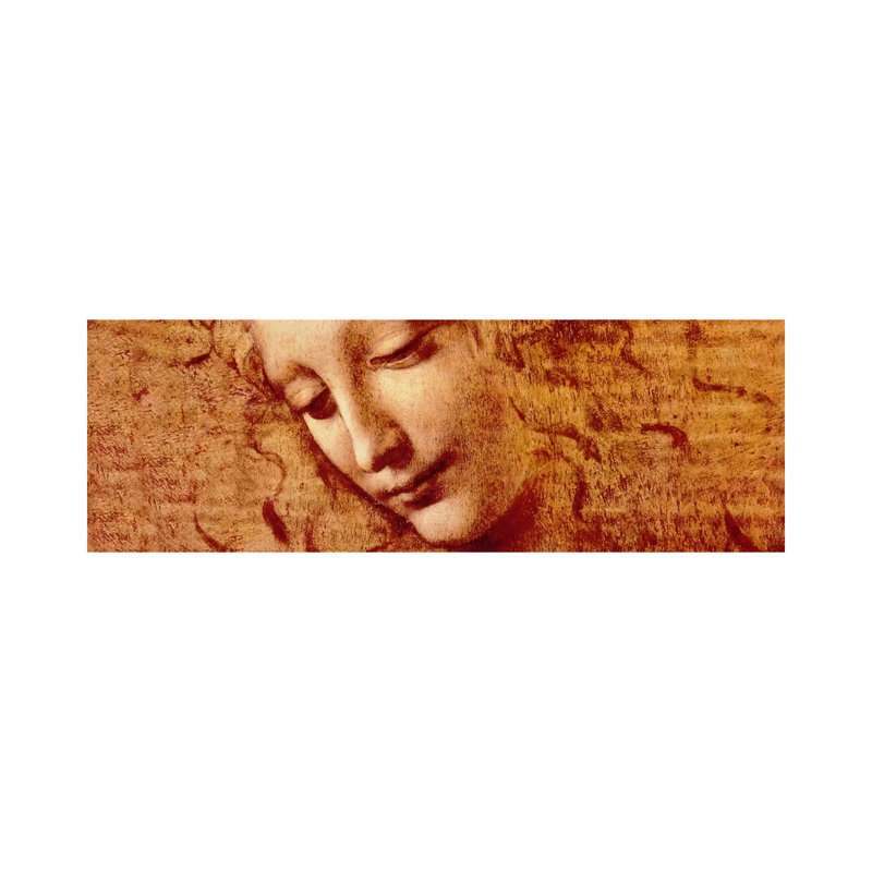Female Head by Leonardo Da Vinci - Wrapped Canvas Panoramic Painting, 121.92 cm H x 40.64 cm W x 1.91 cm D