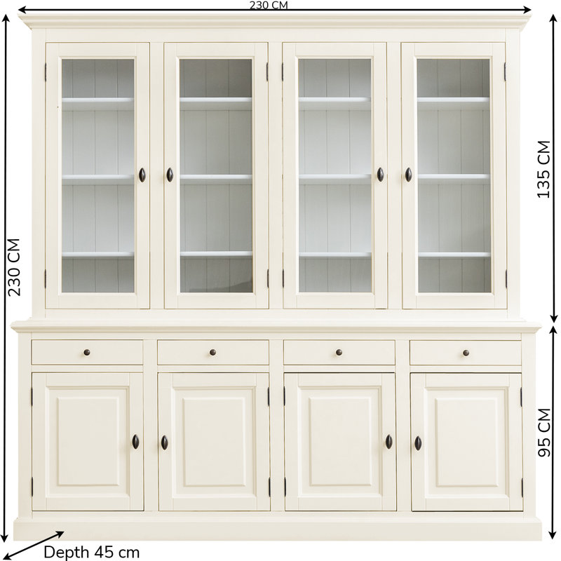 Babak Display Cabinet, Cream