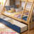 Twin Over Full Bunk Bed Solid Wood House for Kids With Drawers And Guardrail, Bunk Beds With Storage and Stairs, Easy Assembly, Non Toxic, No Box Spring Needed-993786272