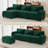 Modular Sectional Sofa With A Ottoman/smart Charging Module/throw Pillow (green)-129156931-129156933