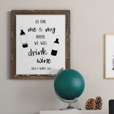«Drink Wine», art textuel sur toile