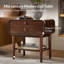 Elzena Mid-Century Modern 2-Drawer Solid Wood Veneer With Built-In Charging End Table-400915699