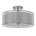 Satin Nickel/White Fabric/Frosted Glass