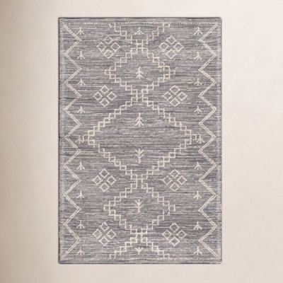 Beige Hand-Woven Moroccan Jute Rug
