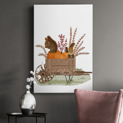 Squirrels In Pumpkin Wheelbarrow " Squirrels In Pumpkin Wheelbarrow "