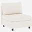 Rangement en chenille beige pour salon confortable - Chaise longue de style moderne Mid-Century avec rangement,-540410335