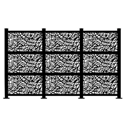 6.5 ft. H x 12.5 ft. W Laser Cut Metal Privacy Screen by Porpora