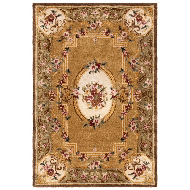 Hand Tufted Wool Rug, Round 3'6"