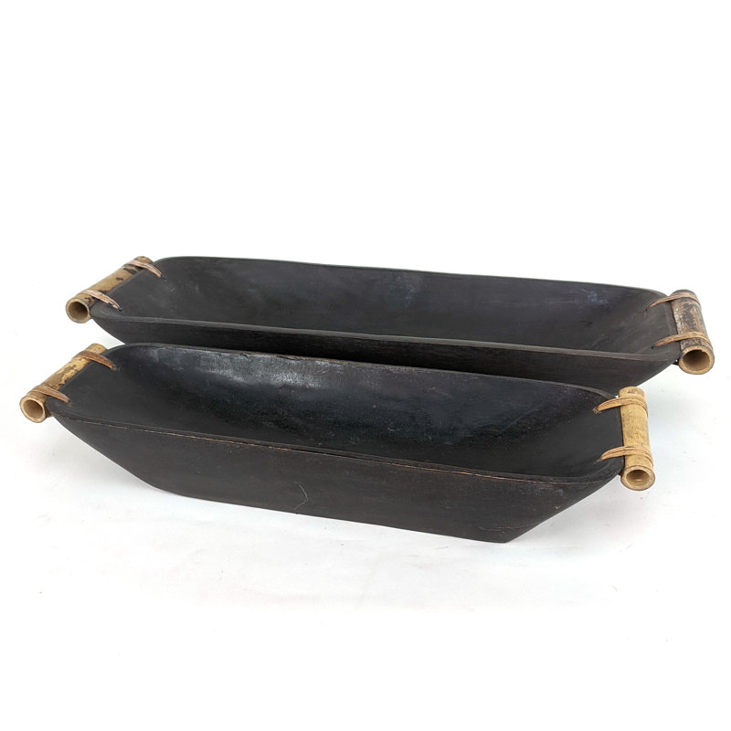 Ensemble de 2 plateaux de service