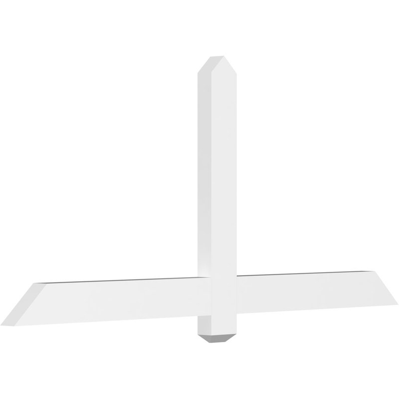 Support à pignon en uréthane Eugene, L 60 po x H 27 1/2 po, P 2 po x F 6 po