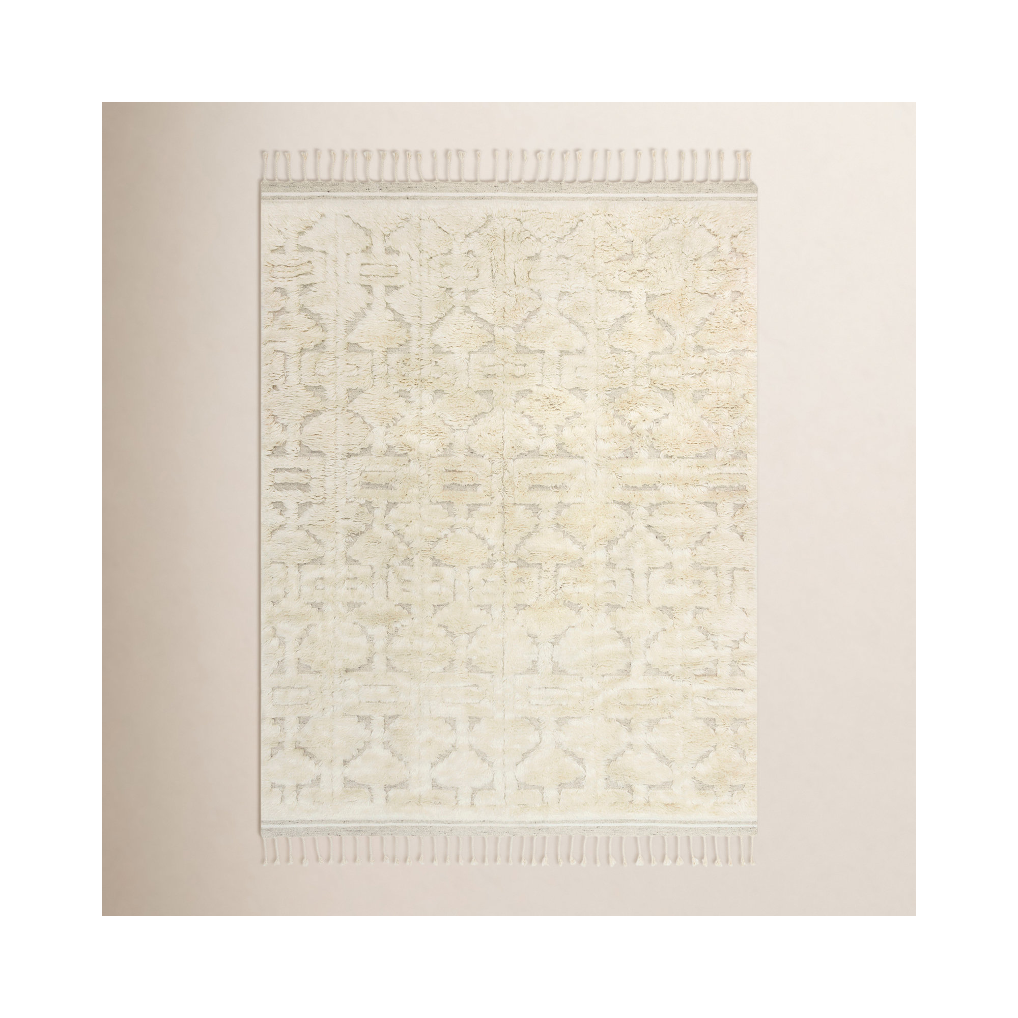 Michaela Handmade Wool Oatmeal/Ivory Rug, Rectangle 2' x 3'