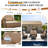 Outdoor 4" Thick Replacement Cushion Set – 4 Seat Cushions, 4 Back Cushions-1260115236
