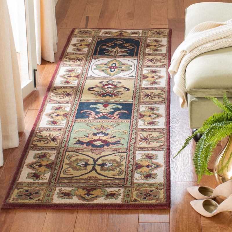 Tapis oriental en laine touffeté à la main Tosca, Tapis de couloir 2 pi 3 po x 12 pi