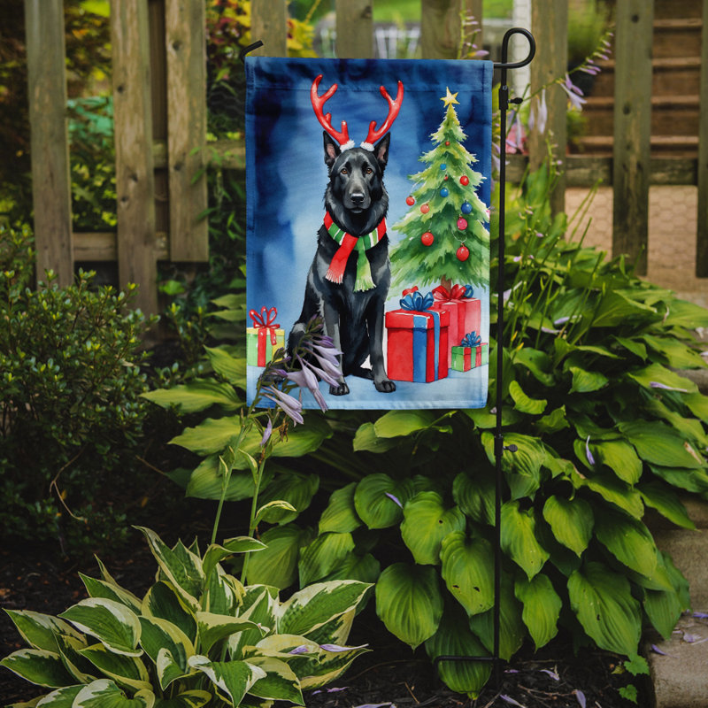 Drapeau de Noël renne de jardin, Berger belge