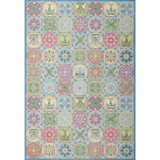 Mosaic Tiles Handmade Hand Tufted Wool Pastel Rug