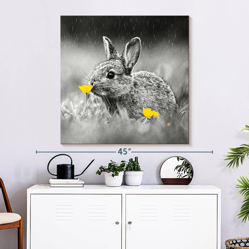 Brampt Bunny Sniffing Flower Pop