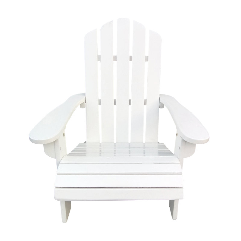 Outdoor or Indoor Wood Children Adirondack Chair, White