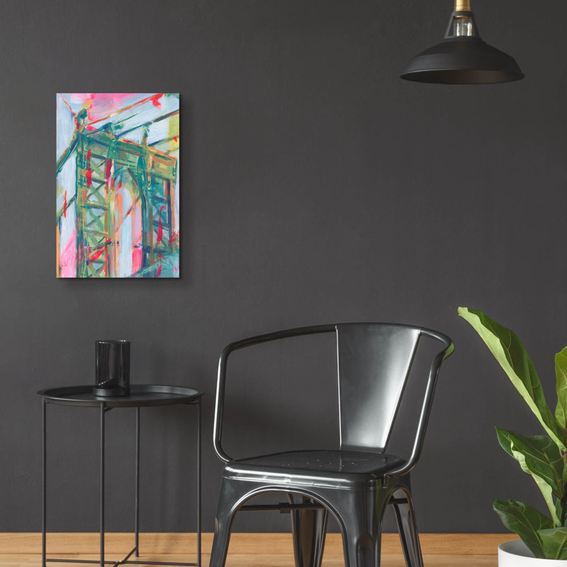 «Graffiti Bridge 1» par Ethan Harper, art mural en verre acrylique, H 24 po x l 16 po