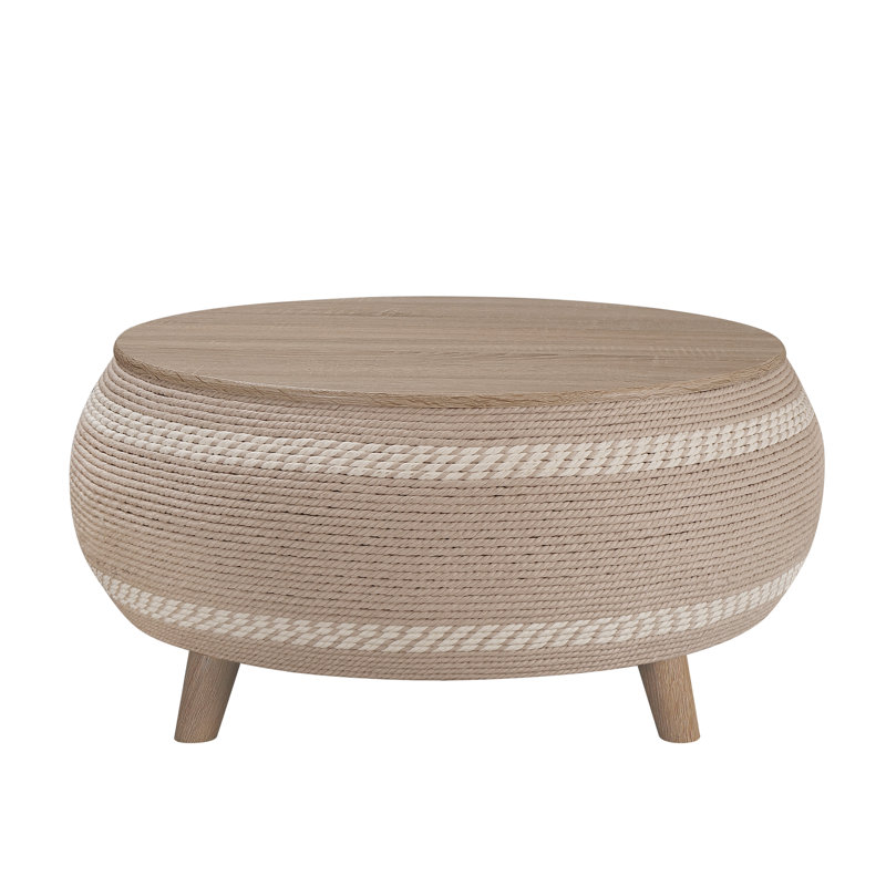Table basse à 4 pieds Winford, Naturel