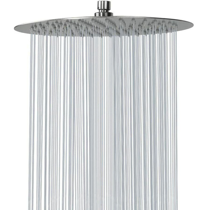 Rain Fixed Shower Head 1.8 GPM with Self-Cleaning