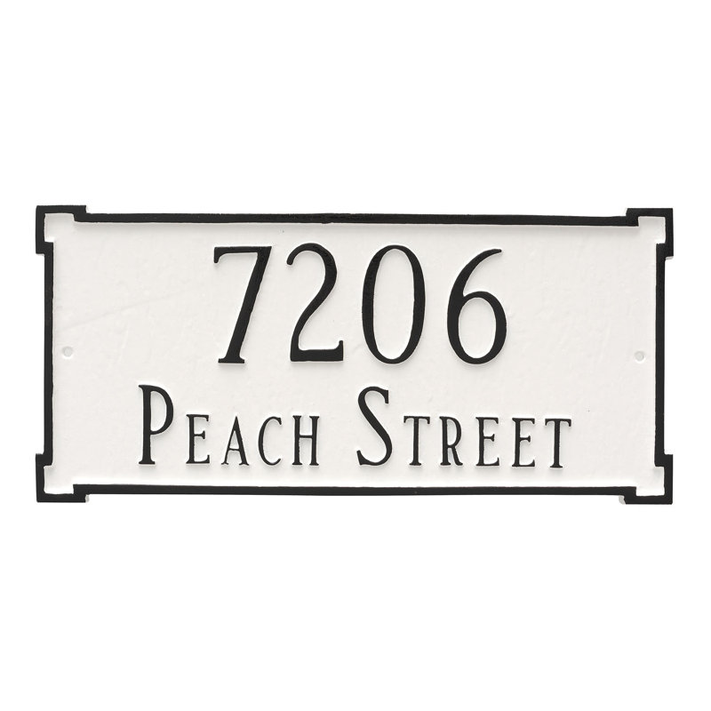 New Yorker Rectangle Wall Plaque, Yes, White/Black