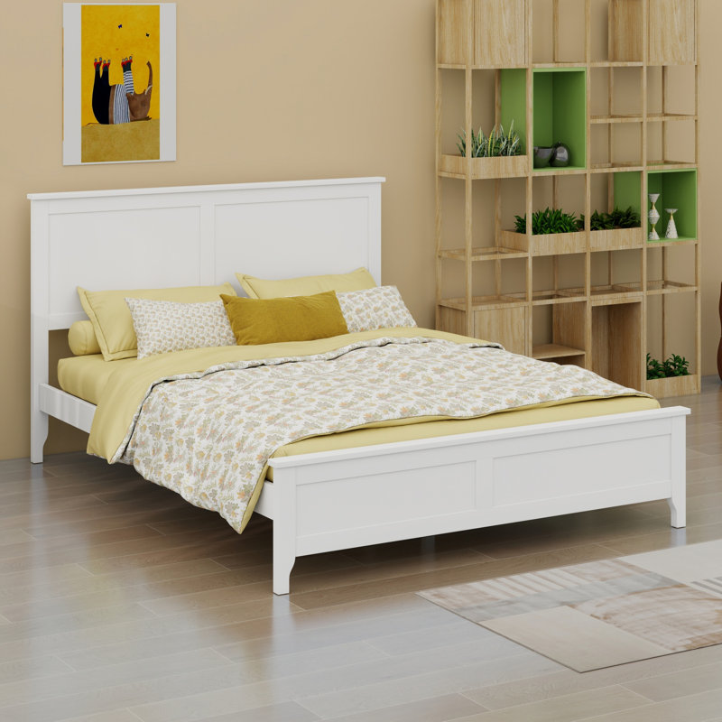 Lit plateforme Modern, Blanc, Grand lit