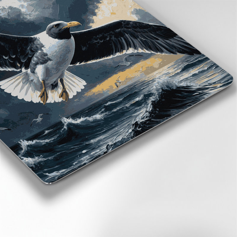 Oiseaux, art mural en métal bleu, H 32 po x l 32 po