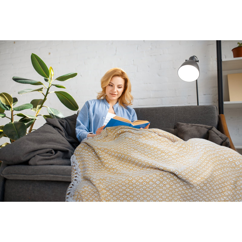 Mettler Throw Blanket, W228 x L254cm, Ochre