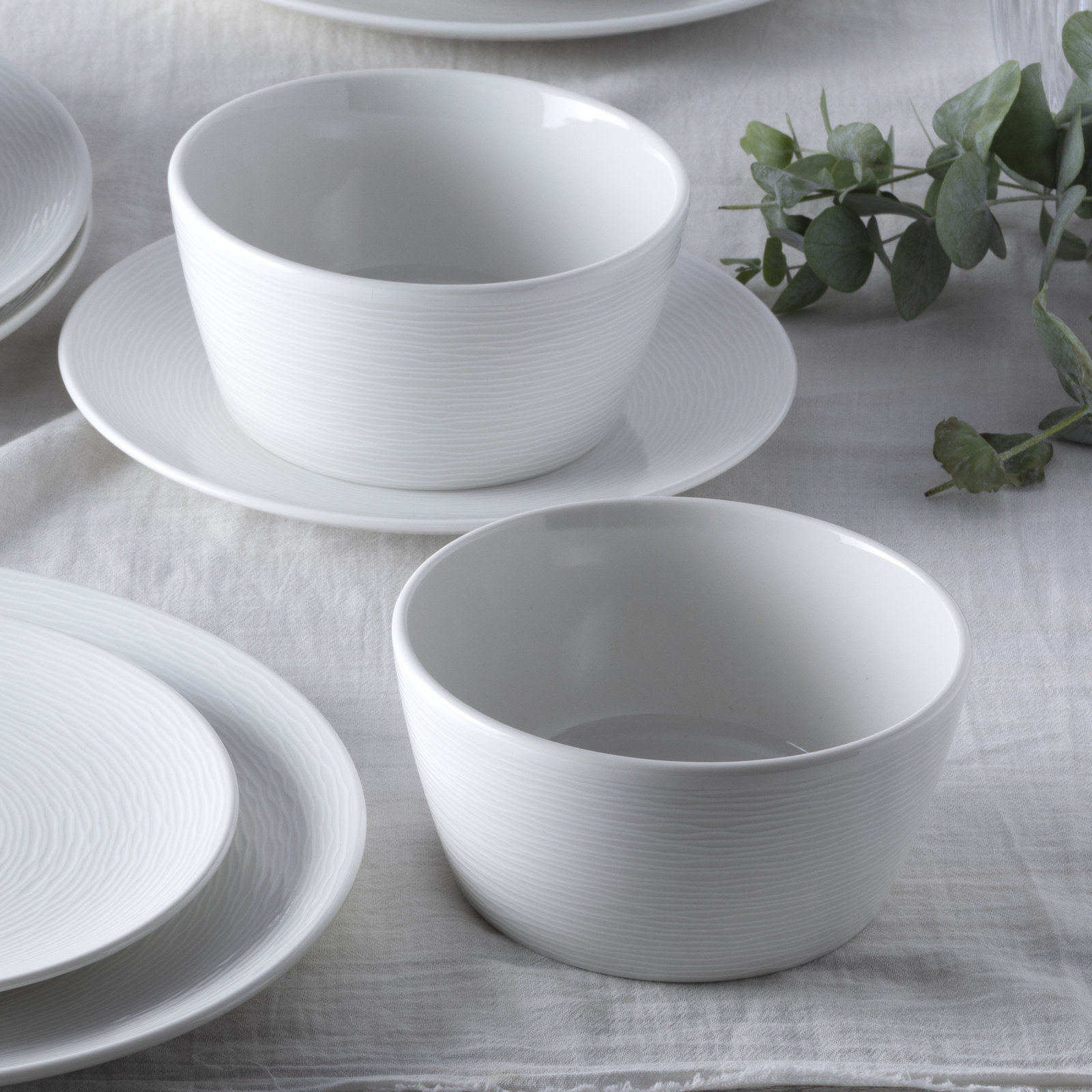 Sandefjord Porcelain Dinnerware Set, White