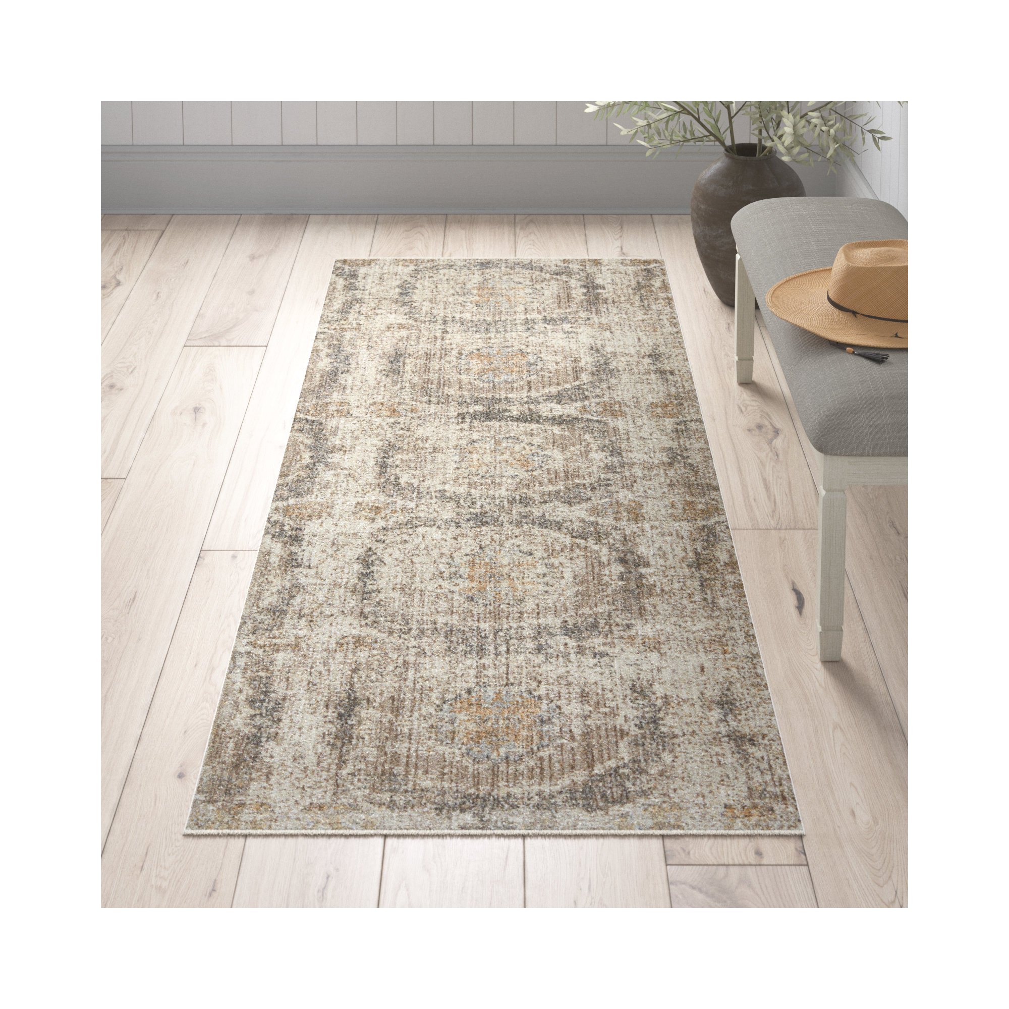 Tatiana Gray Rug, Runner 3' x 8'