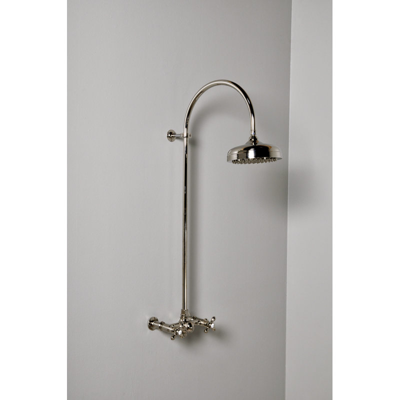 Exposed  Shower System 60" Wall Mounted Set with 7"Center and Cross Handles