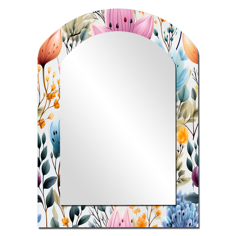 Motif botanique Sharwari aquarelle bleu feuillage, 34 po x 25 po
