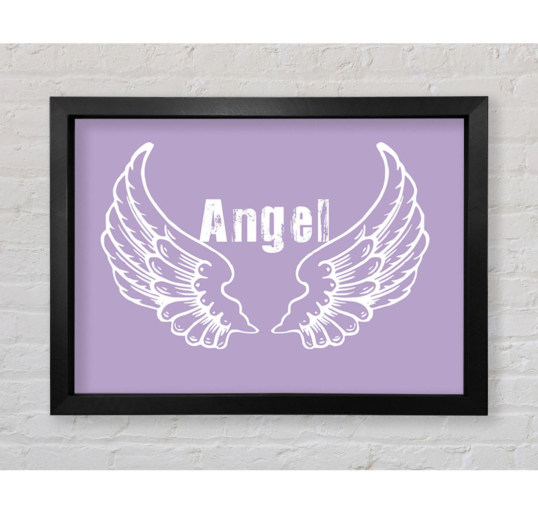 Angel Wings 2 Flieder Gerahmter Druck