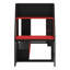 Lit mezzanine en bois avec bureau, étagères à rangement multiples, DEL et portemanteau suspendu-1962274855