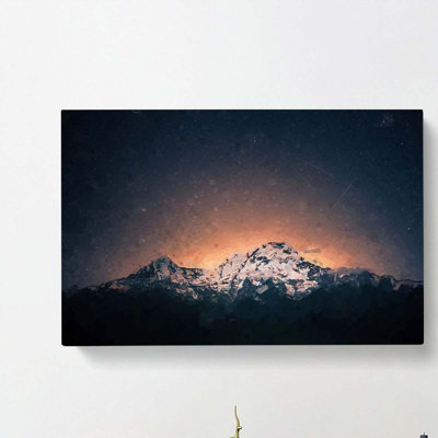 Shooting Stars Over Nepal In Abstract - Wrapped Canvas Print