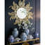 Miroir décoratif en métal 38 "avec finition Sunburst, miroir mural Boho pour entrée de salle de bain