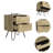 2-Drawer Rectangle Nightstand
