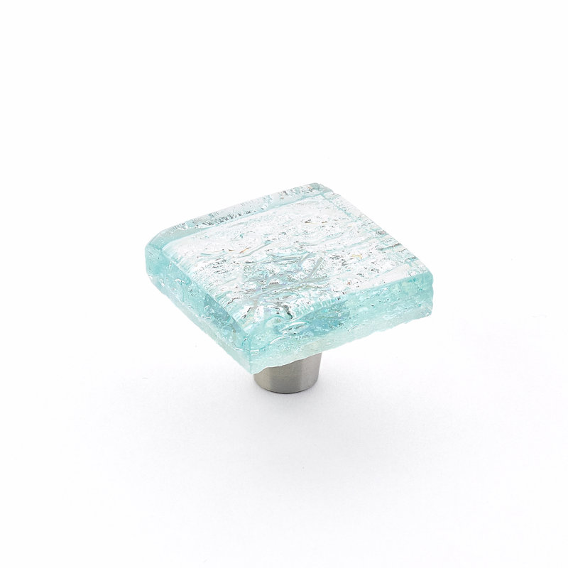 Square Knob, Aqua
