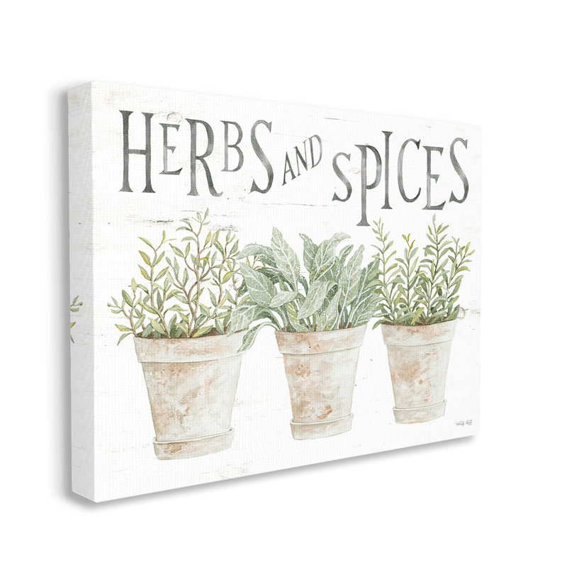 Art mural sur toile Country Herbs & Spices par Cindy Jacobs, H 30 po x l 40 po