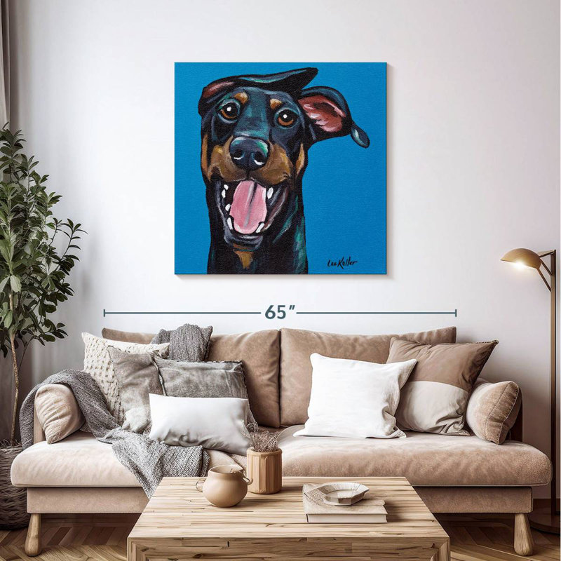 Crowle Doberman, 39" H x 39" W