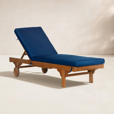 Jivera 28" Eucalyptus Patio Chaise Lounge